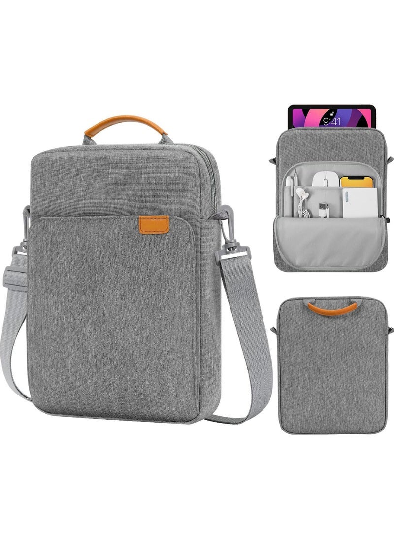 Nadrab 13-14.1 Inch Laptop Sleeve Bag, Internal 33x24.2x5cm, Fits MacBook Air 13.6" M5 2026 / MacBook Pro 14.2" M5 2026, iPad Pro 13" M5, Huawei MatePad Pro 13.2", Shockproof Carrying Case with Handle & Strap, Gray - Image 1